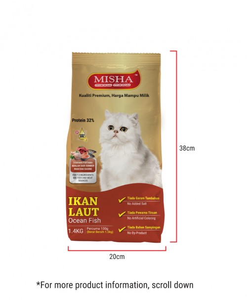 MISHA Dry Cat Food Ocean Fish 1.5KG