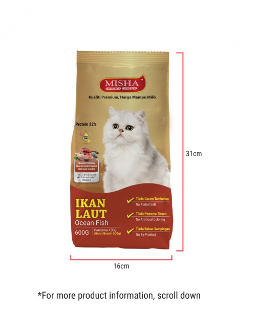 MISHA Dry Cat Food Ocean Fish 600G