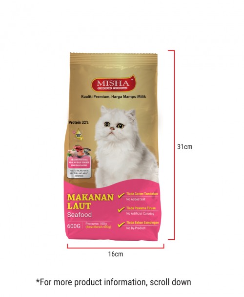 MISHA Dry Cat Food Seafood 600G