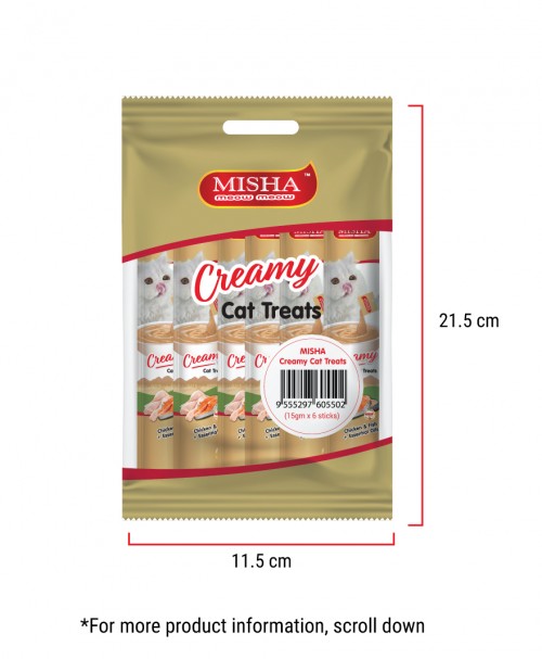 Puan Mila : MISHA Creamy Cat Treats (15g x 6 sticks)