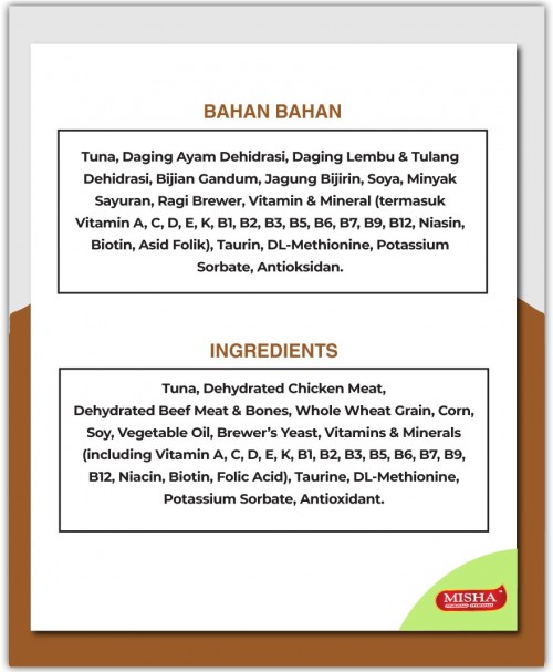 Diana Pak Din : MISHA Dry Cat Food Chicken & Tuna 8KG