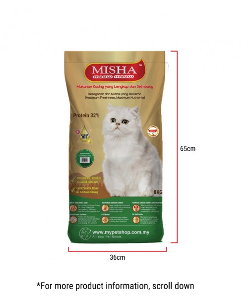 HAHFS : MISHA Dry Cat Food Chicken & Tuna 8KG