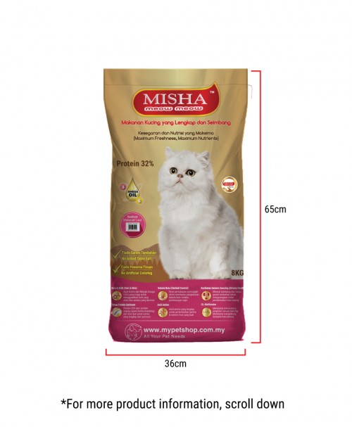 PKHKB : MISHA Dry Cat Food Seafood 8KG