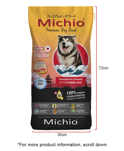 Puan Mila : Michio Premium Dog Food Chicken 8KG