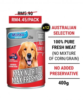 Cats Fun Home : Minka Wet Canned Dog Food (Chicken) 400G X 12 Tins